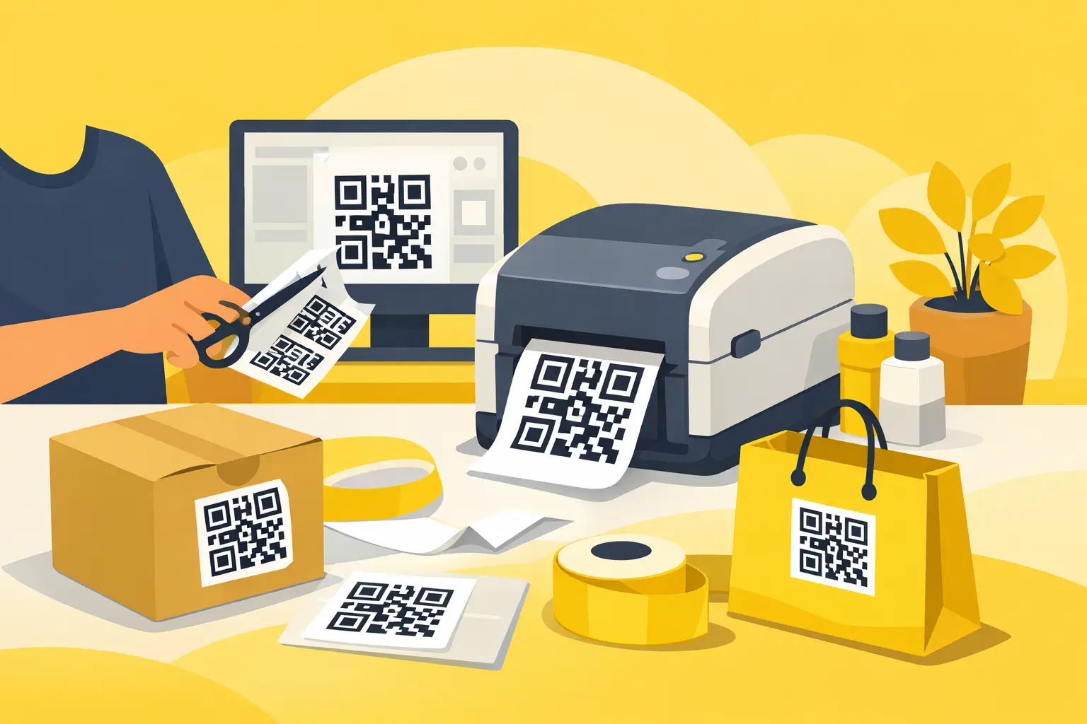 QR Code Sticker Production for Businesses